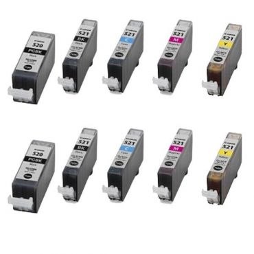 Compatible XCLI-PGI52021BCMY -10 High Capacity Cartridges Combo Pack