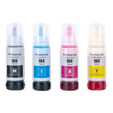 Compatible Epson 104 Ink Bottles Combo Pack - 4 Bottles